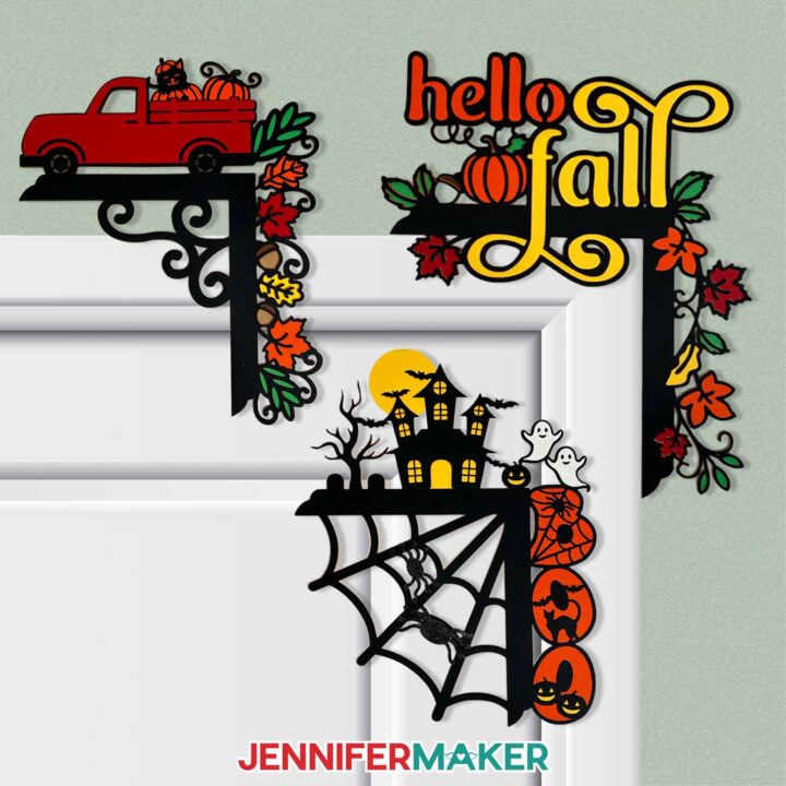 Fall Door Corner Decorations styled display including Advance design.