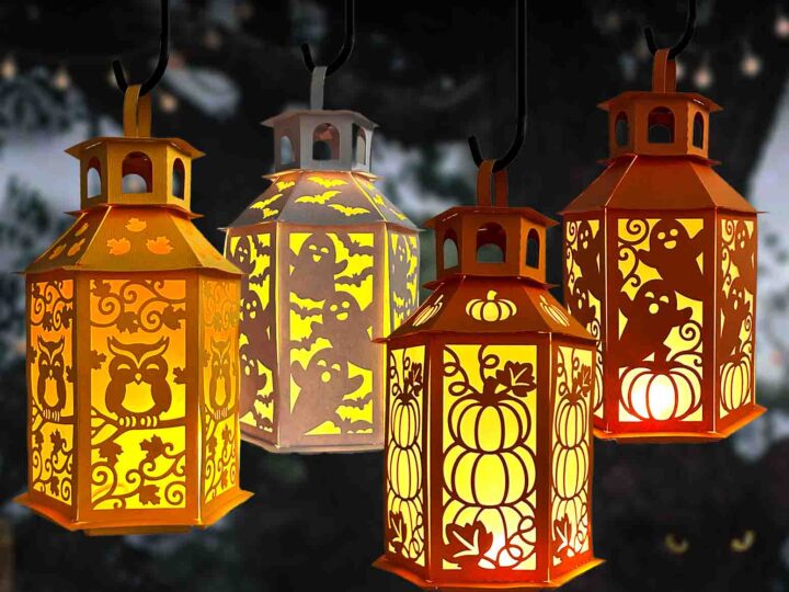 Fall colored paper lanterns discount