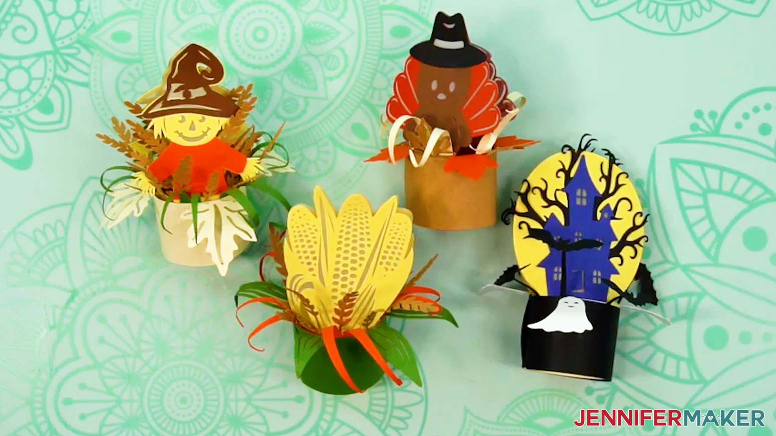The Fall Tea Light Holders are ready to use.