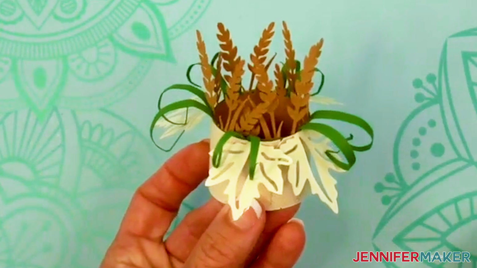 Insert the outer wheat layer into the Fall Tea Light Holder.
