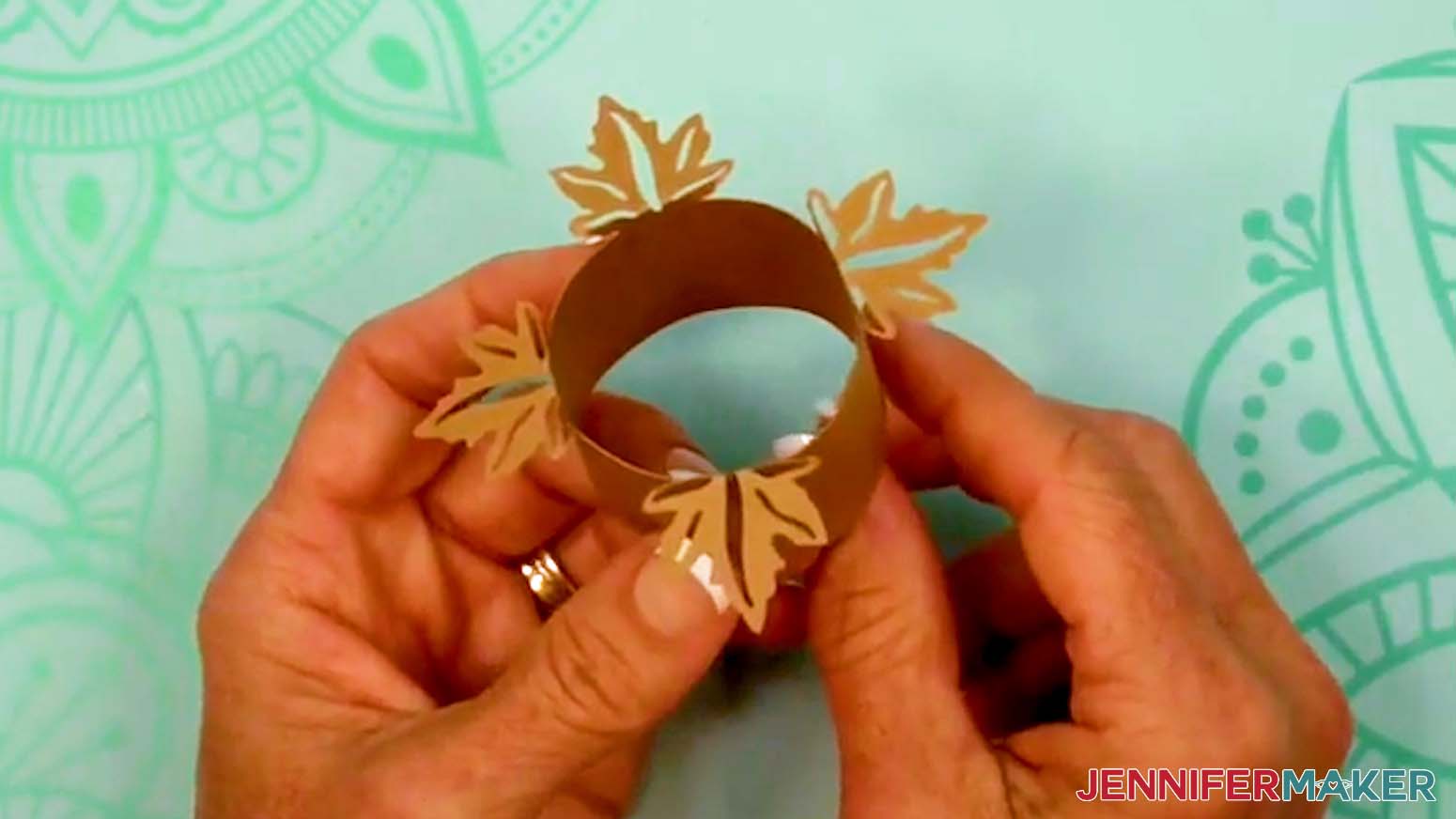 Form the outer ring of the Fall Tea Light Holder.