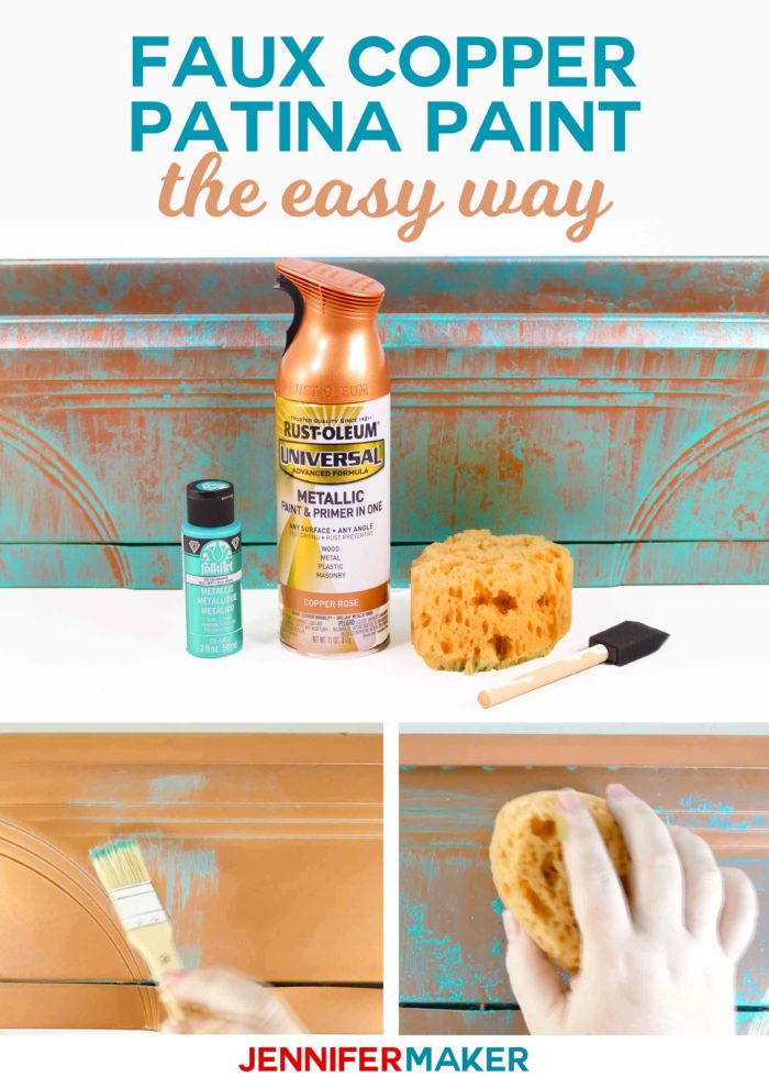 Faux Copper Patina Paint the Easy Way - Jennifer Maker