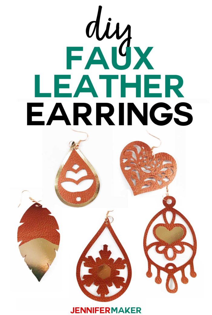 Faux Leather Earrings With Cricut Jennifer Maker