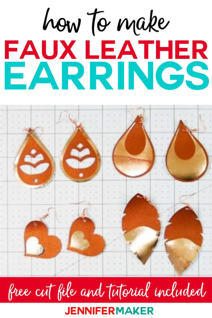 Faux Leather Earrings With Cricut Jennifer Maker