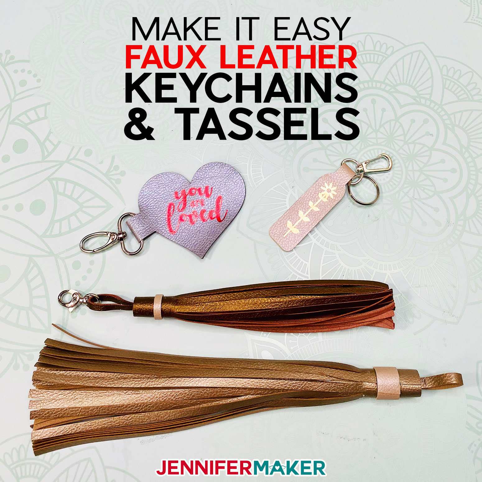 Easy Keychains and Tassels from Faux Leather - Jennifer Maker