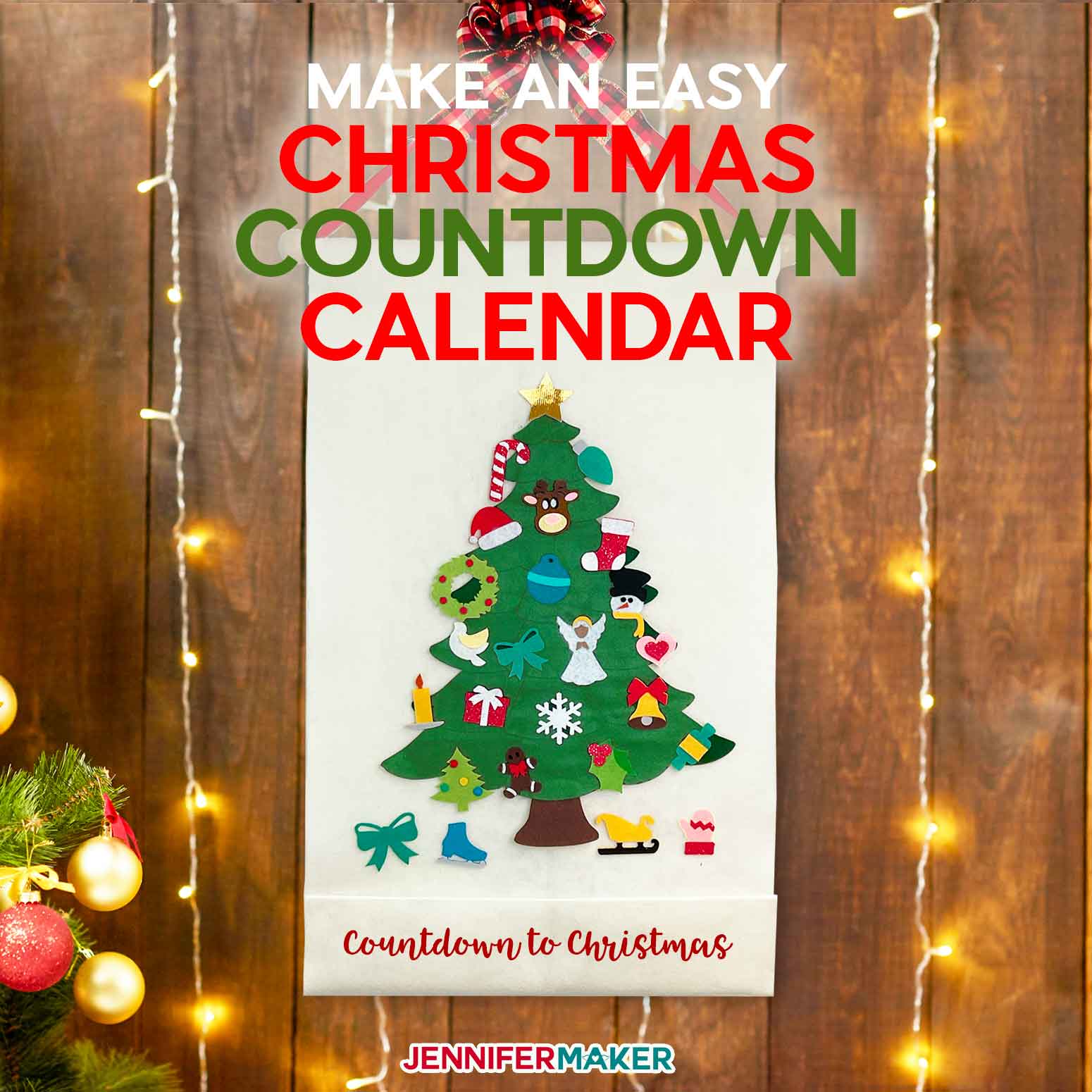 Felt Christmas Tree Advent Calendar: Countdown to Christmas!