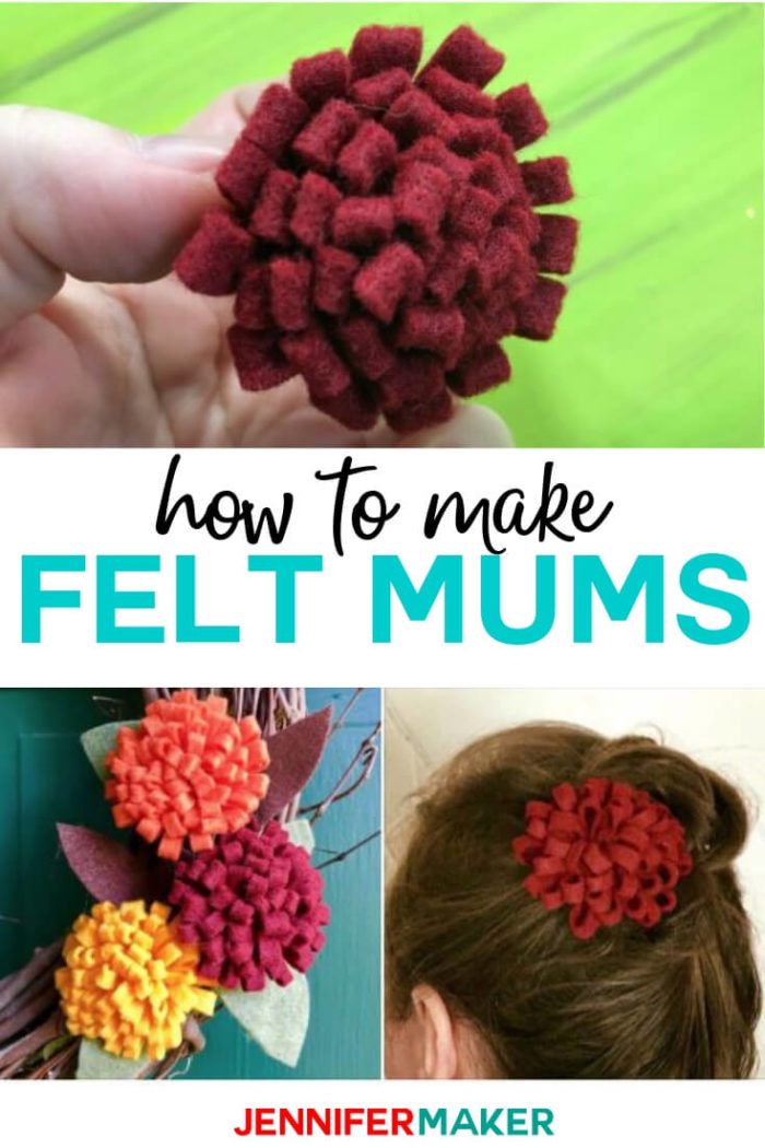 Felt flowers are quick and easy to make using nothing more than scissors and a glue gun. #diy #tutorial #craftprojects
