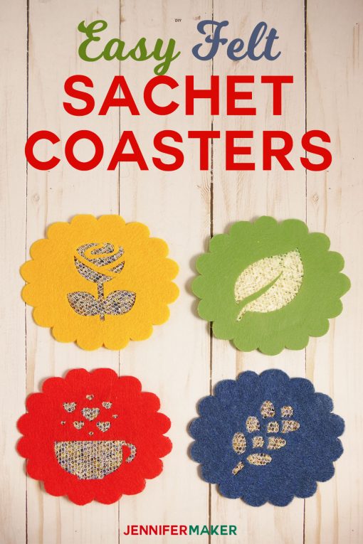 Felt Sachet Coasters Warm Your Heart & Tickle Your Nose - Jennifer Maker