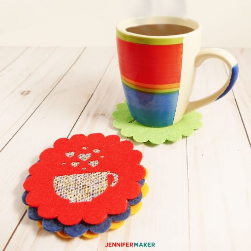 DIY Felt Sachet Coasters Smell Great with a Warm Mug! | Floral Sachets | Cricut Maker SVG Cut File Project