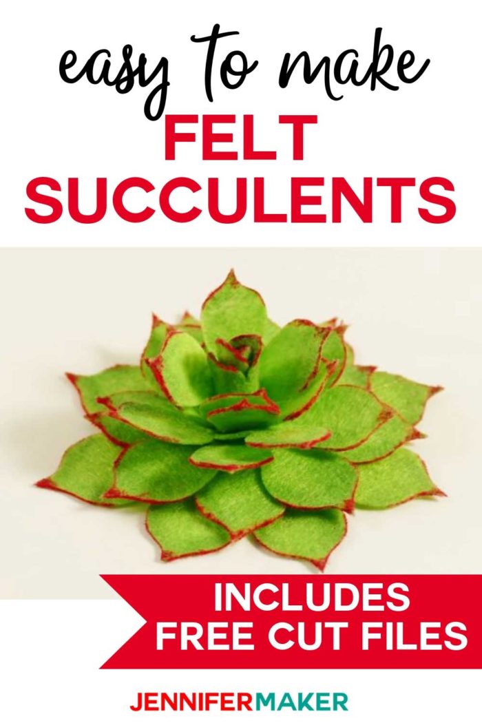 How to Make Felt Succulents That Are Easy! | Felt Plants | Free Cricut SVG Cut File #felt #homedecor #cricut