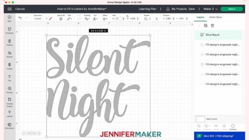 How To Fill Letters In Cricut - Jennifer Maker