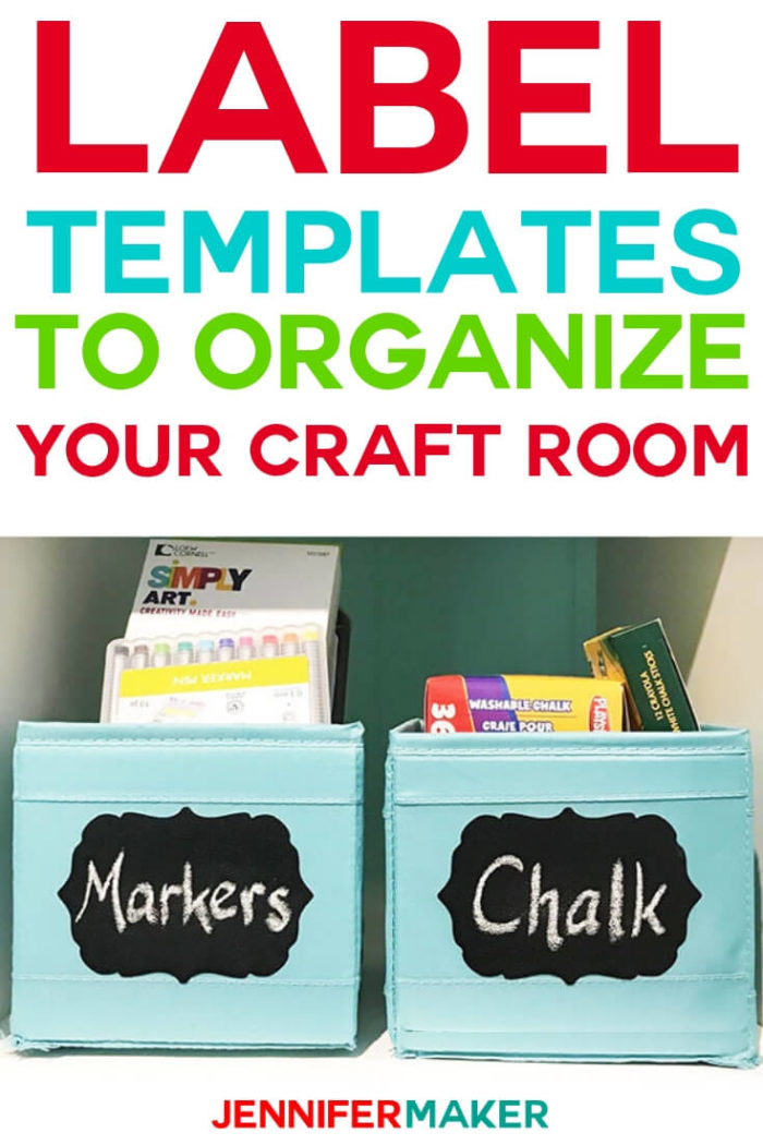 Kids Craft Area Organization with Printable Labels