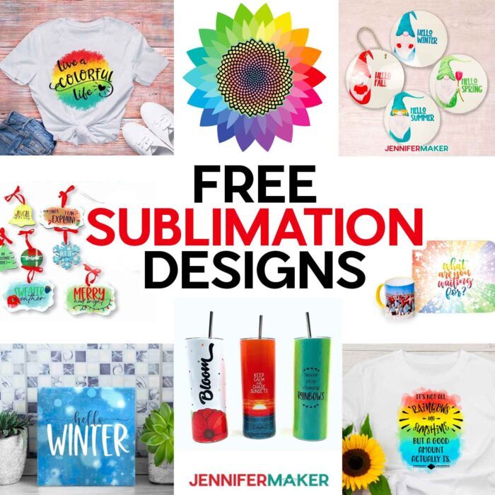 Get hundreds of free sublimation designs in high resolution PNG format on JenniferMaker 