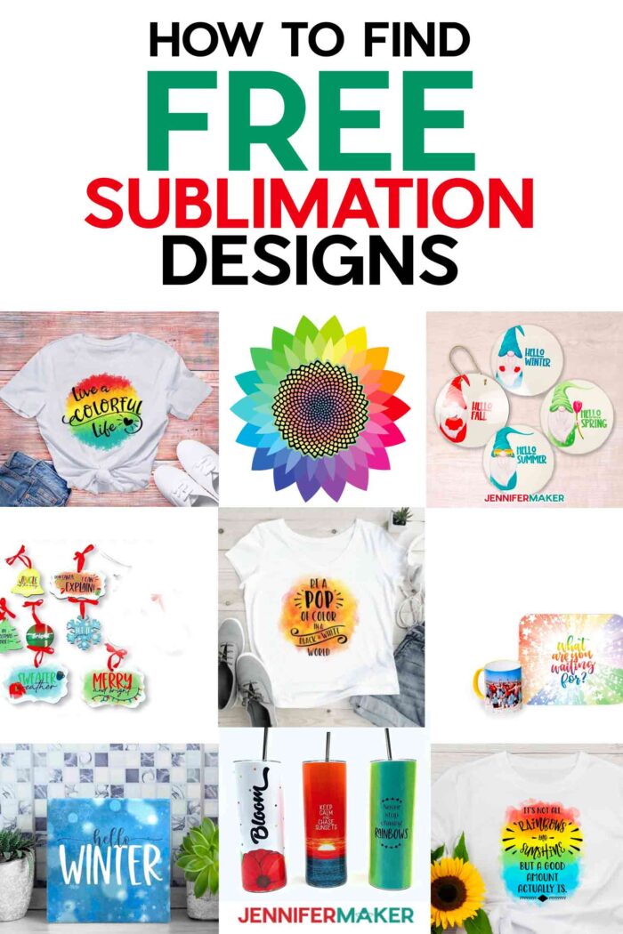 Get hundreds of free sublimation designs in high resolution PNG format on JenniferMaker