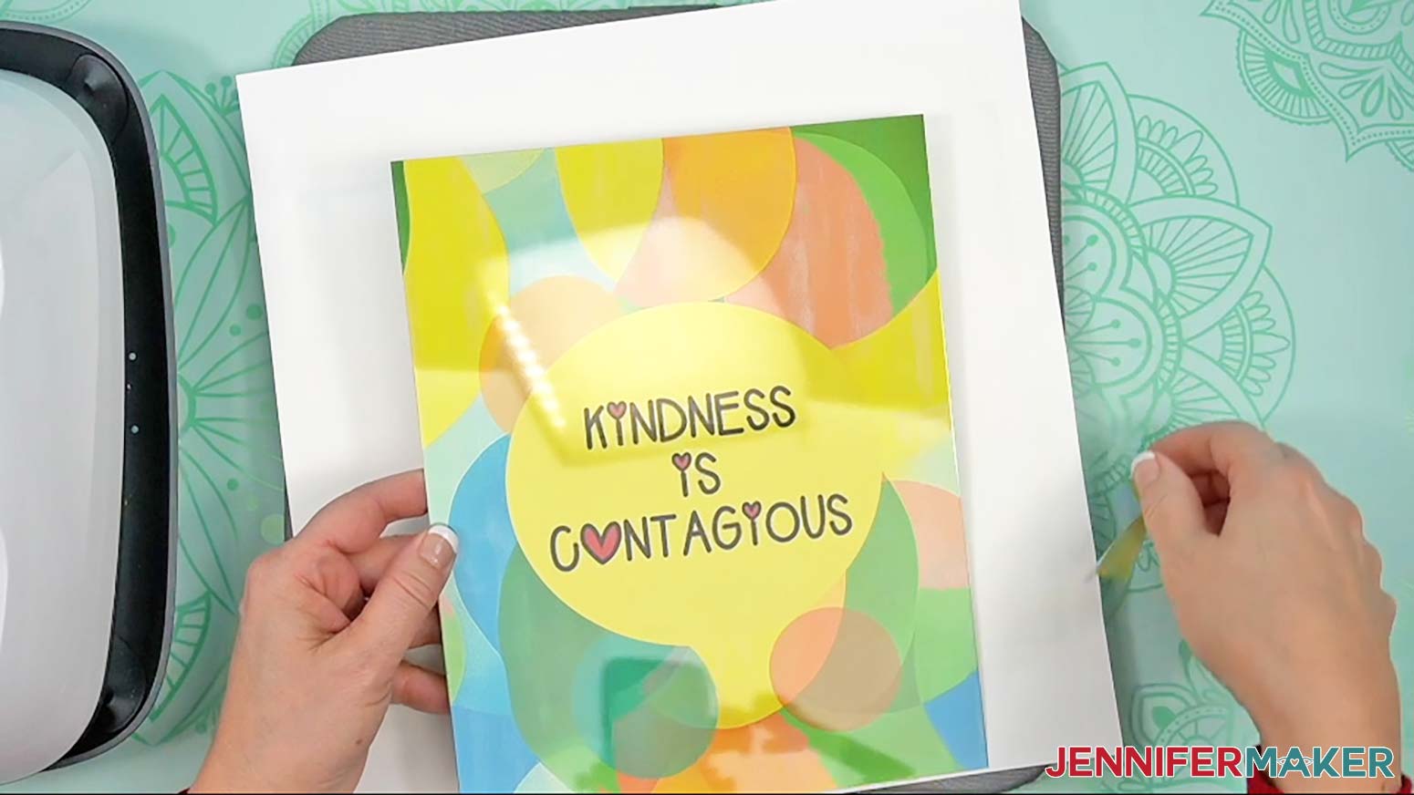 Aluminum blank with sublimation kindness is contagious design.