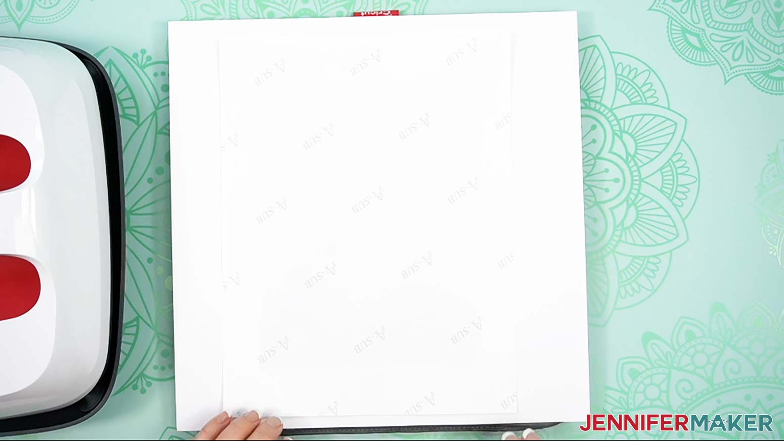 Turn the taped print and puzzle over and place them on the cardstock.