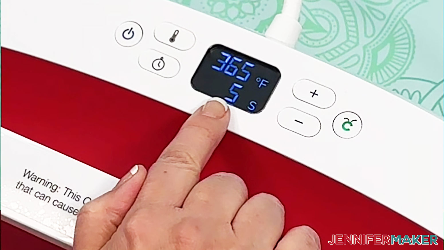 Preheat EasyPress to set at 365° F (185° C) and 5 seconds for MDF puzzle blank