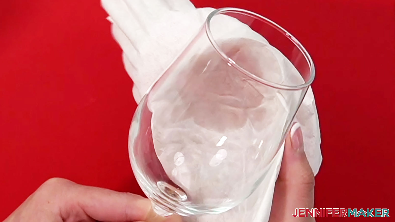 Clean the glass with alcohol and a lint-free material such as a coffee filter.