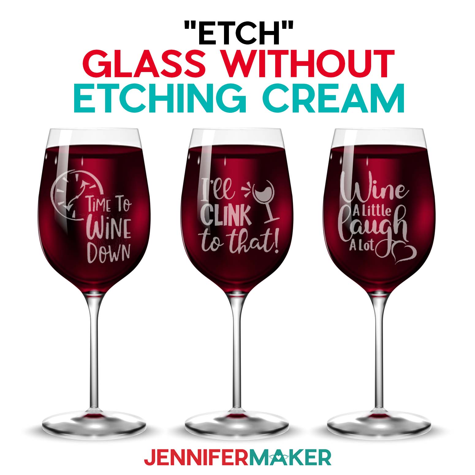 Etched Wine Glasses and Glass Bottles: Normal or Reverse Etching! -  Jennifer Maker