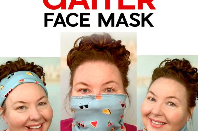 Easy Gaiter Face Mask Pattern with Filter Pocket and Nose Wire - free printable pattern and SVG cut file #sewing #cricut #tutorial