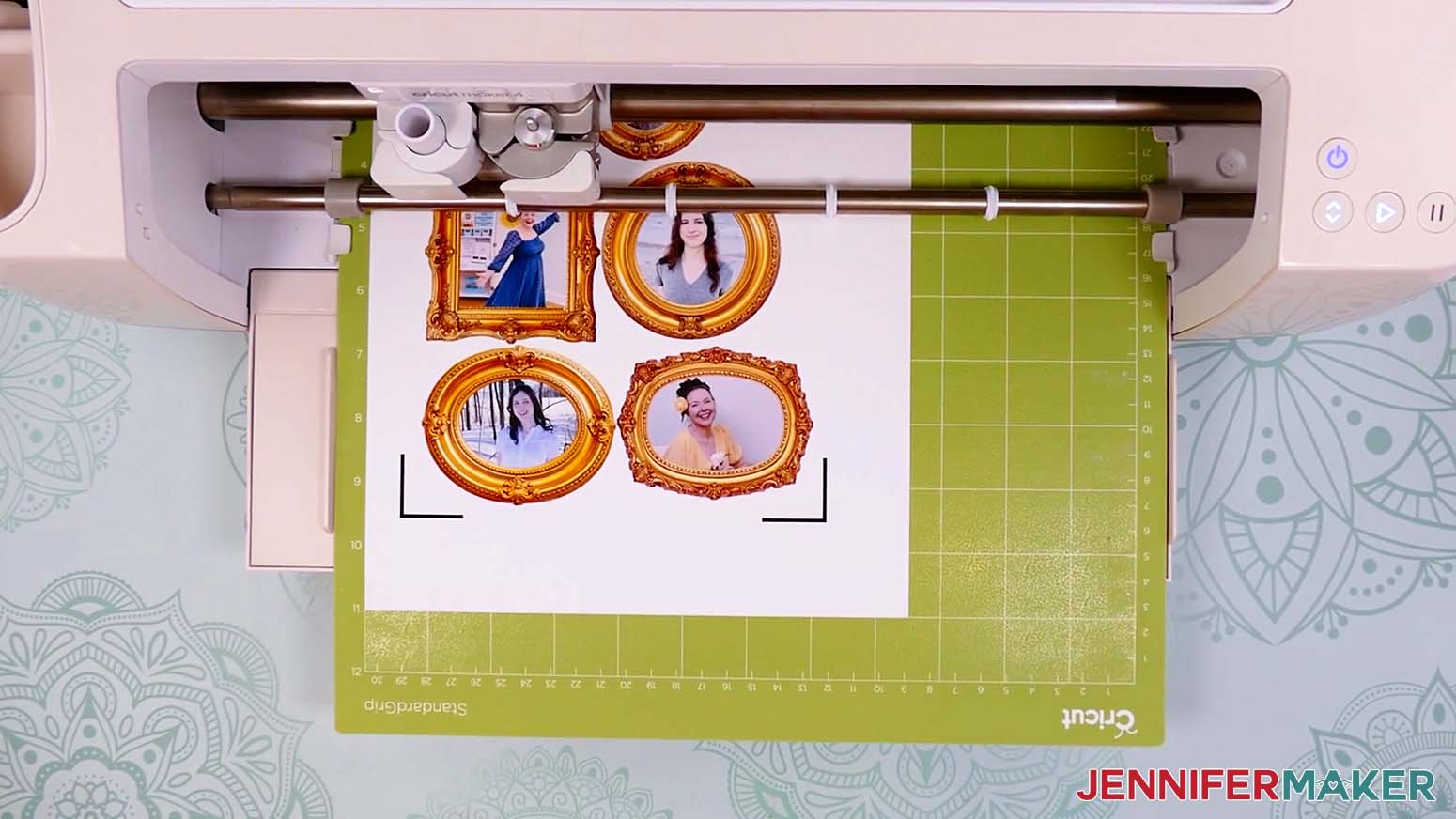 Print and cut the framed photos.