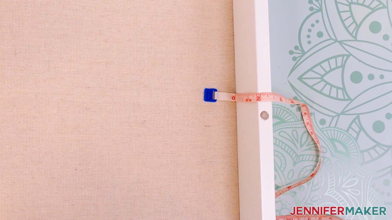 The depth of the shadow box measures 2" deep.