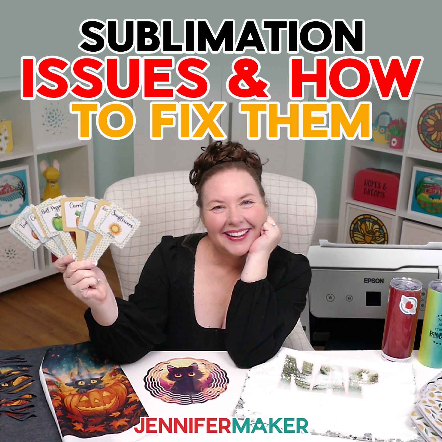 Get your questions like "Why Does My Sublimation Look Faded?" answered in the free tutorial, plus learn how to make sublimated garden stakes