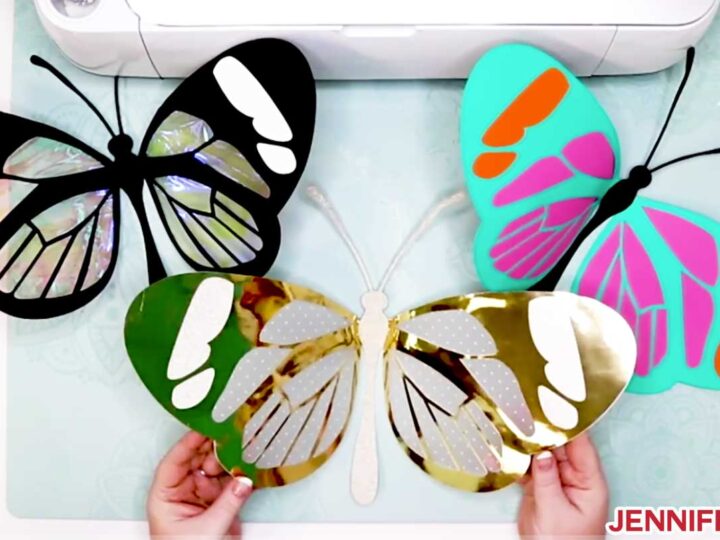 Paper Flower Decoration Wall Hanging Colorful Butterfly Door