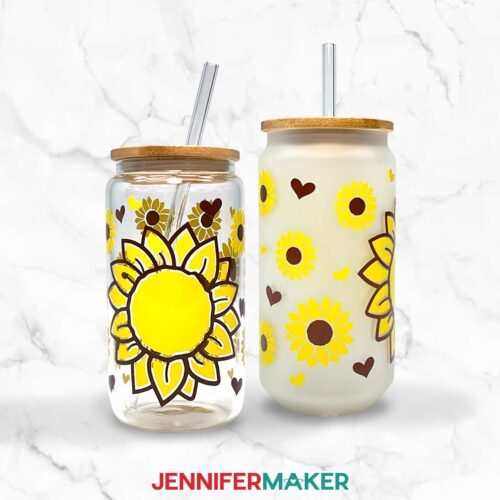 Make Vinyl Glass Can Wraps for DIY Cup Decorations! - Jennifer Maker