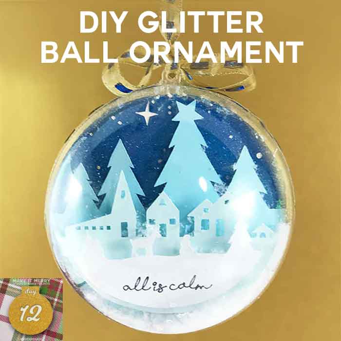 DIY Glitter Ball Ornament: Two Sides, Two Scenes!