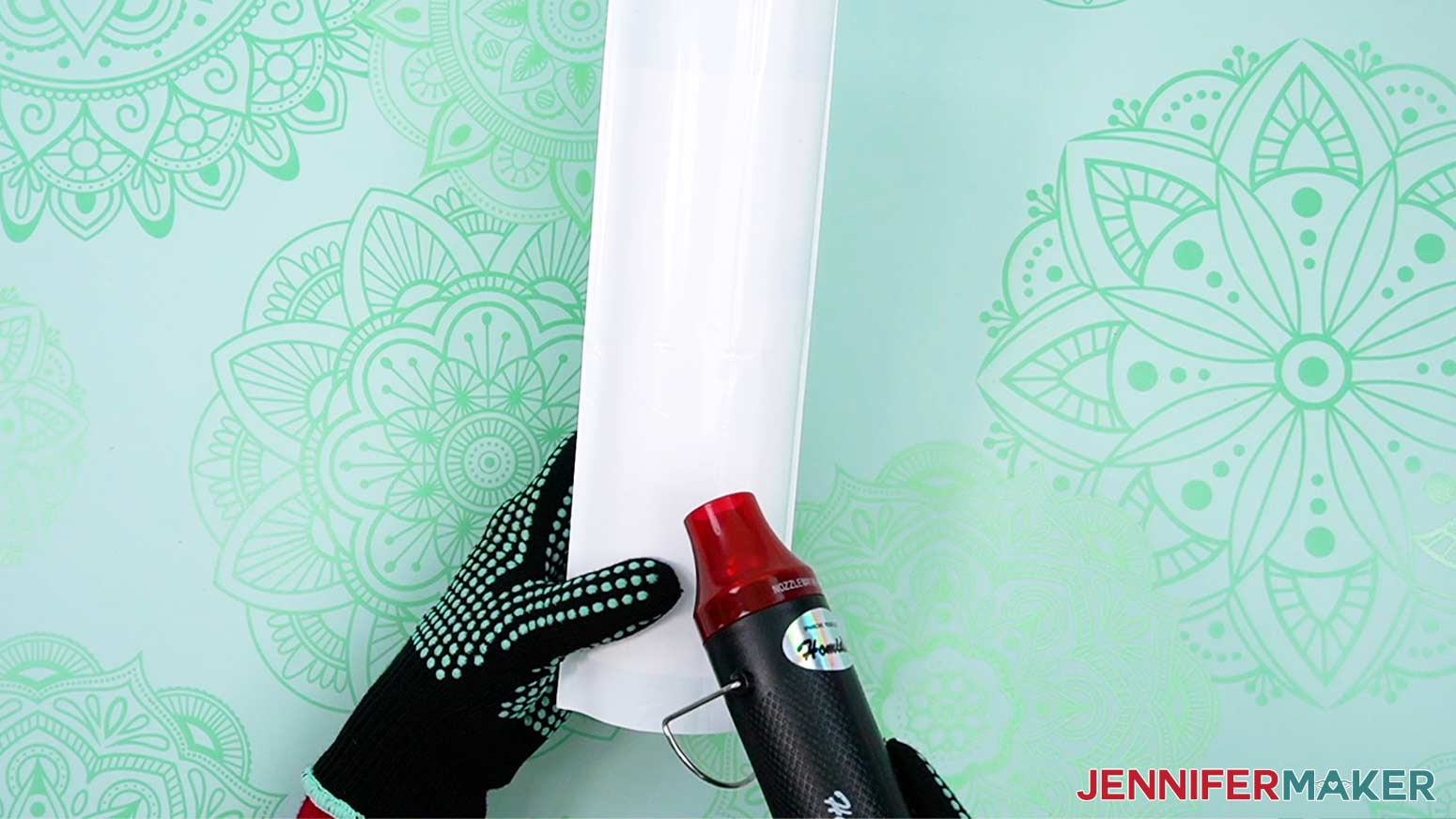 Carefully heat the tube and tumbler