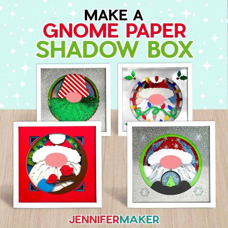 Make A Gnome Layered Shadow Box: Best Papers And Free SVGs!