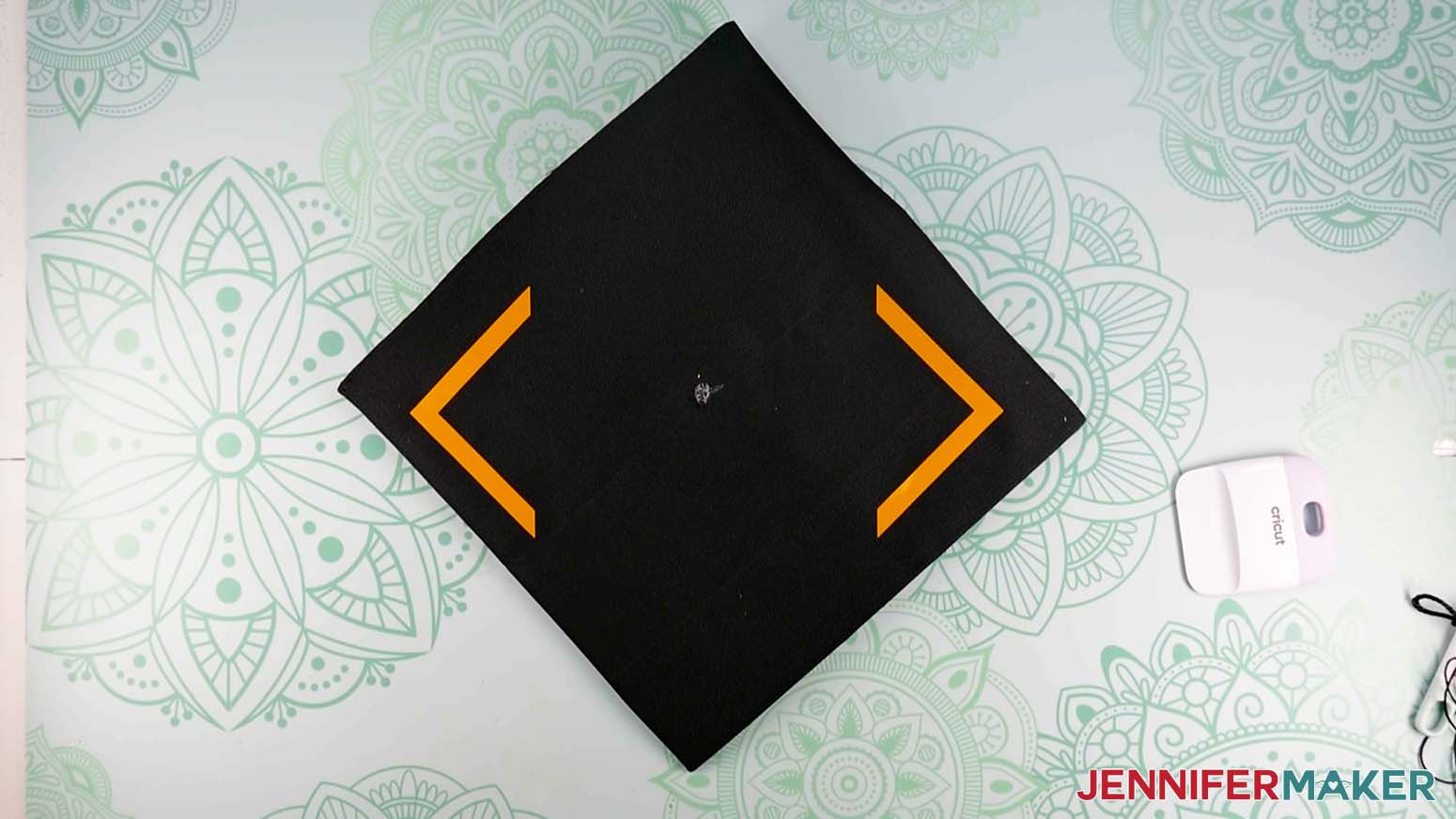 bracket guides applied to cap for Sports Graduation Cap