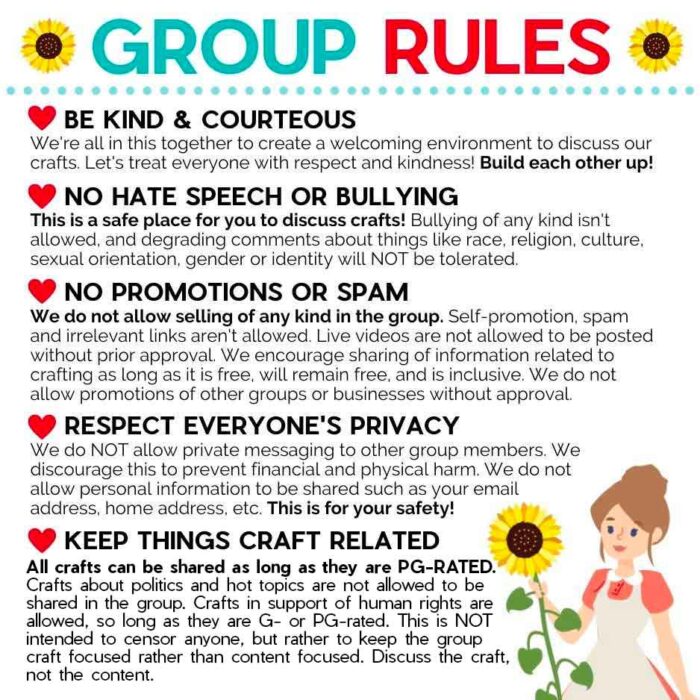 JenniferMaker Group Rules