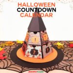 DIY Halloween Countdown Calendar: Witch Hat with Treat Boxes | Made on a Cricut #halloween #papercraft #cricut