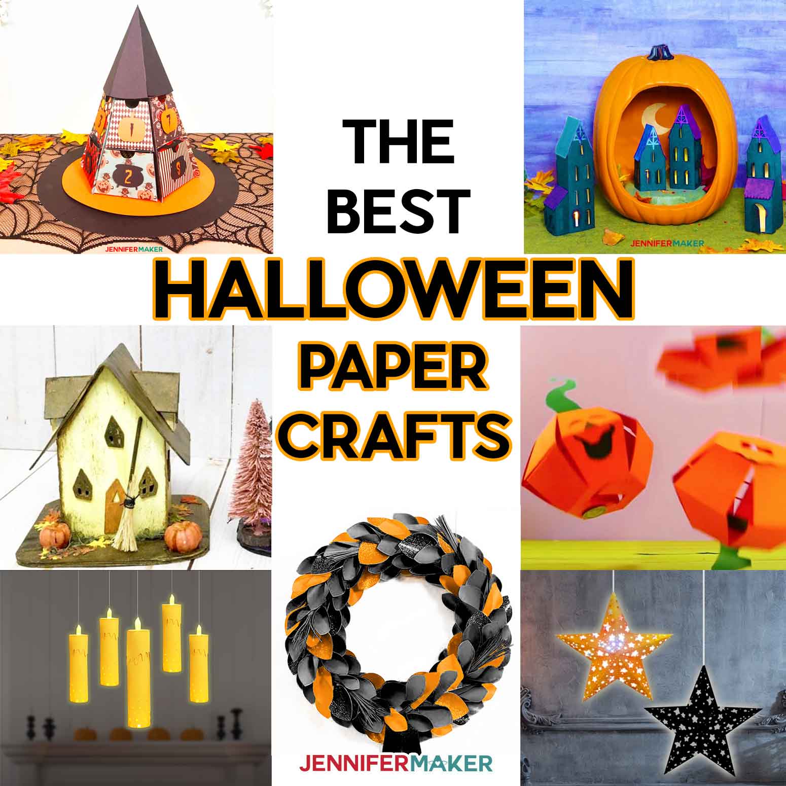 Halloween Paper Crafts: Free Printable Patterns & SVG Files - Jennifer Maker
