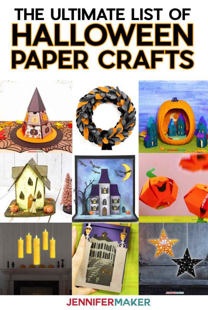 Halloween Paper Crafts with Free Printables & SVG Cut FIles