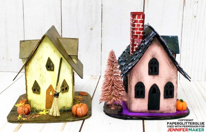 Little paper Halloween Haunted Houses you can make yourself!