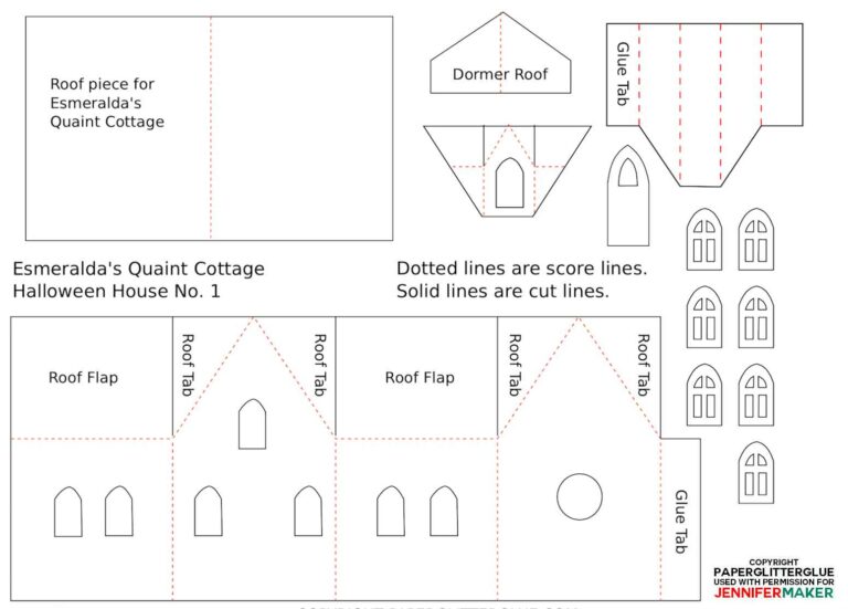 Halloween Paper Haunted House Esmeralda s Quaint Cottage Jennifer Maker