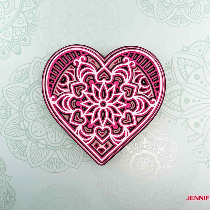 Download 3d Paper Heart Mandala How To Create Beautiful 3d Paper Art SVG, PNG, EPS, DXF File