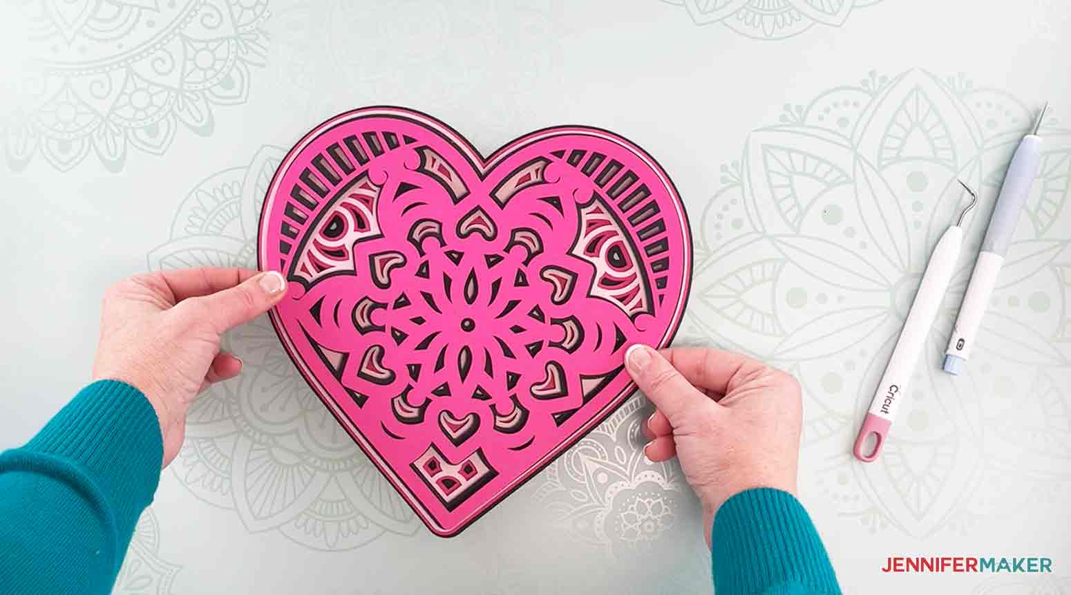 Free Free 256 Jennifer Maker Layered Heart Mandala SVG PNG EPS DXF File