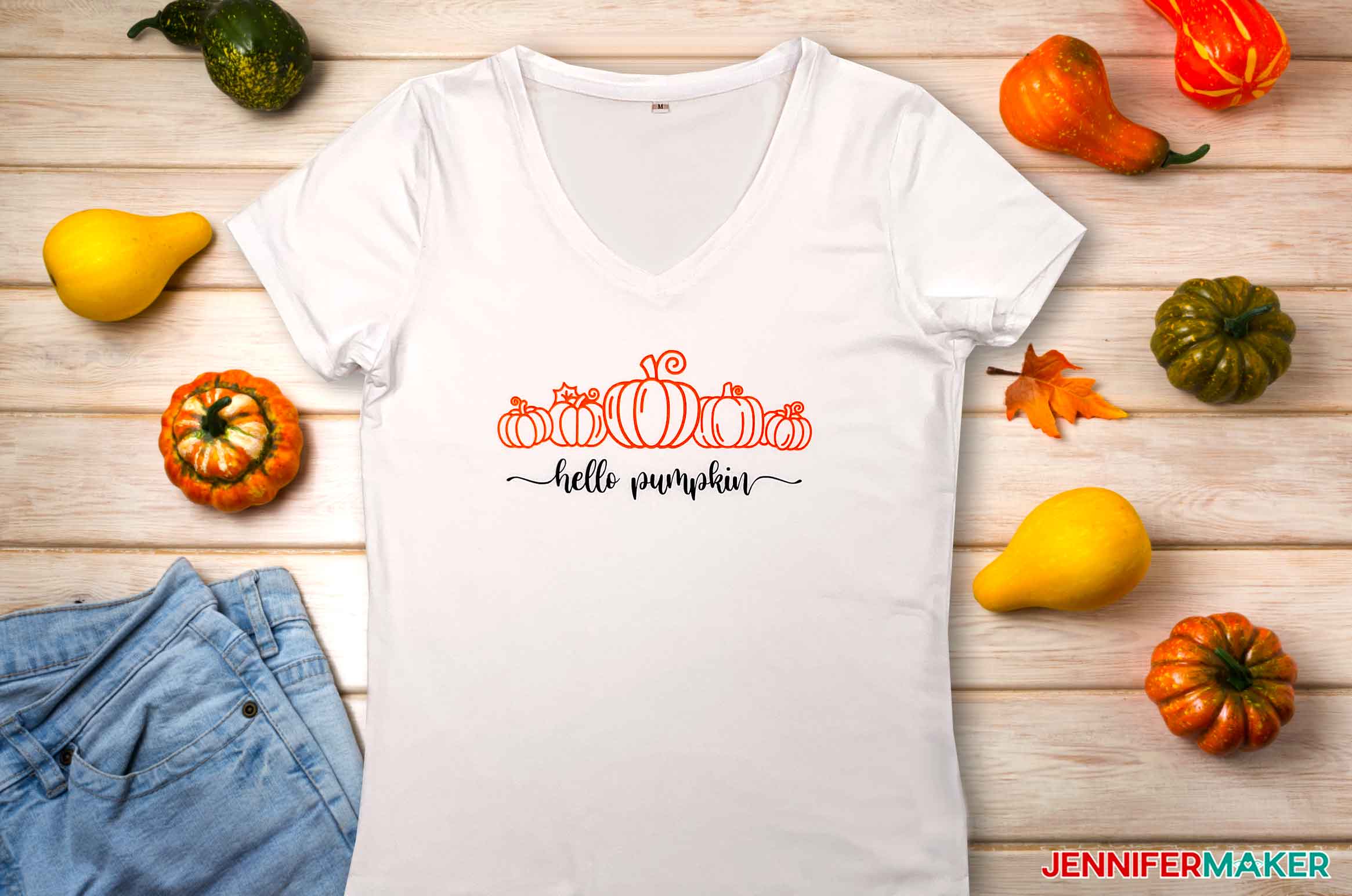 How To Make A Charming Pumpkin Iron-On Vinyl Shirt