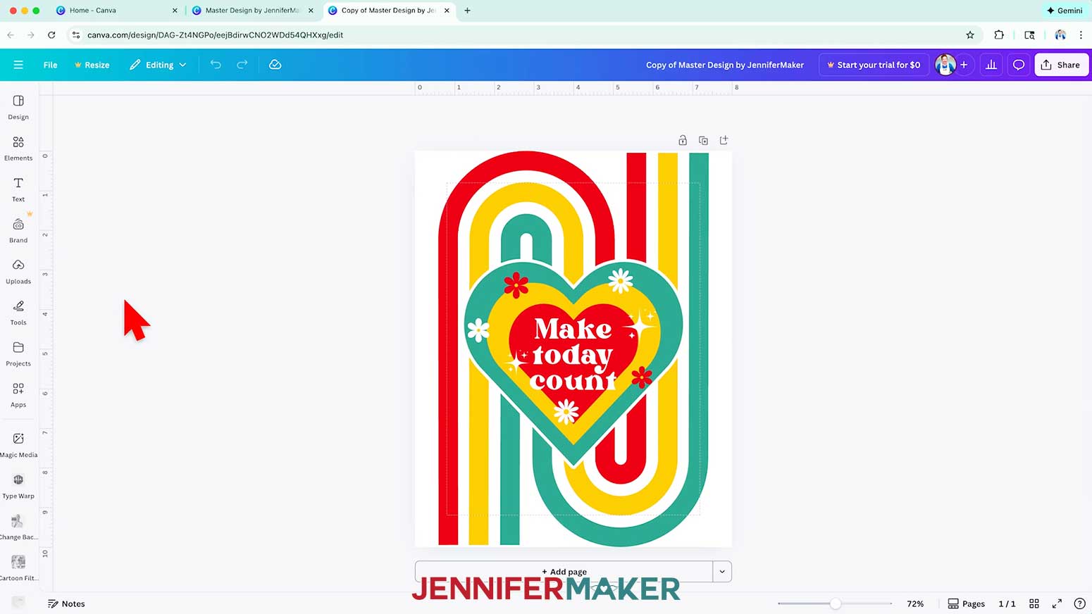 Create a copy of the design to adapt it to a new project.