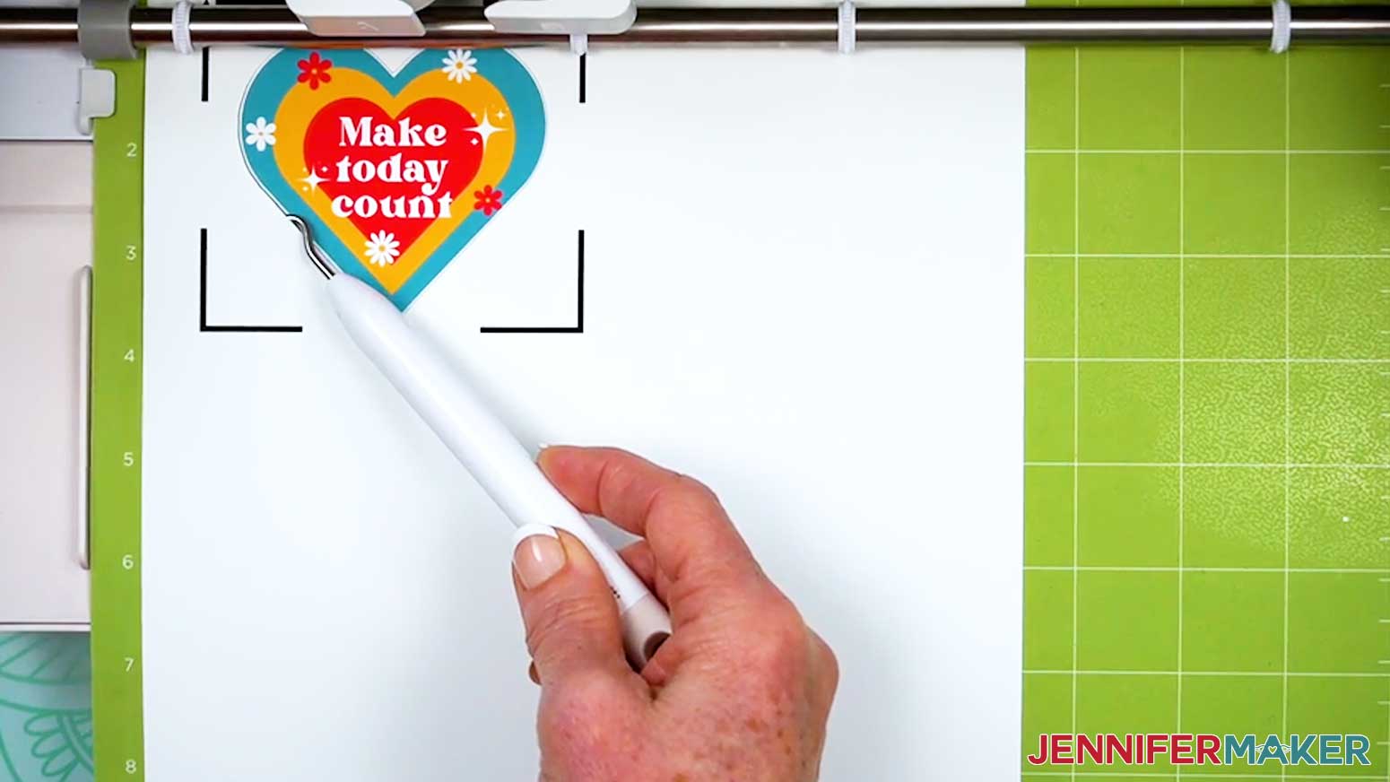 Use the tip of the weeding tool to check that the cut fully went through the material.