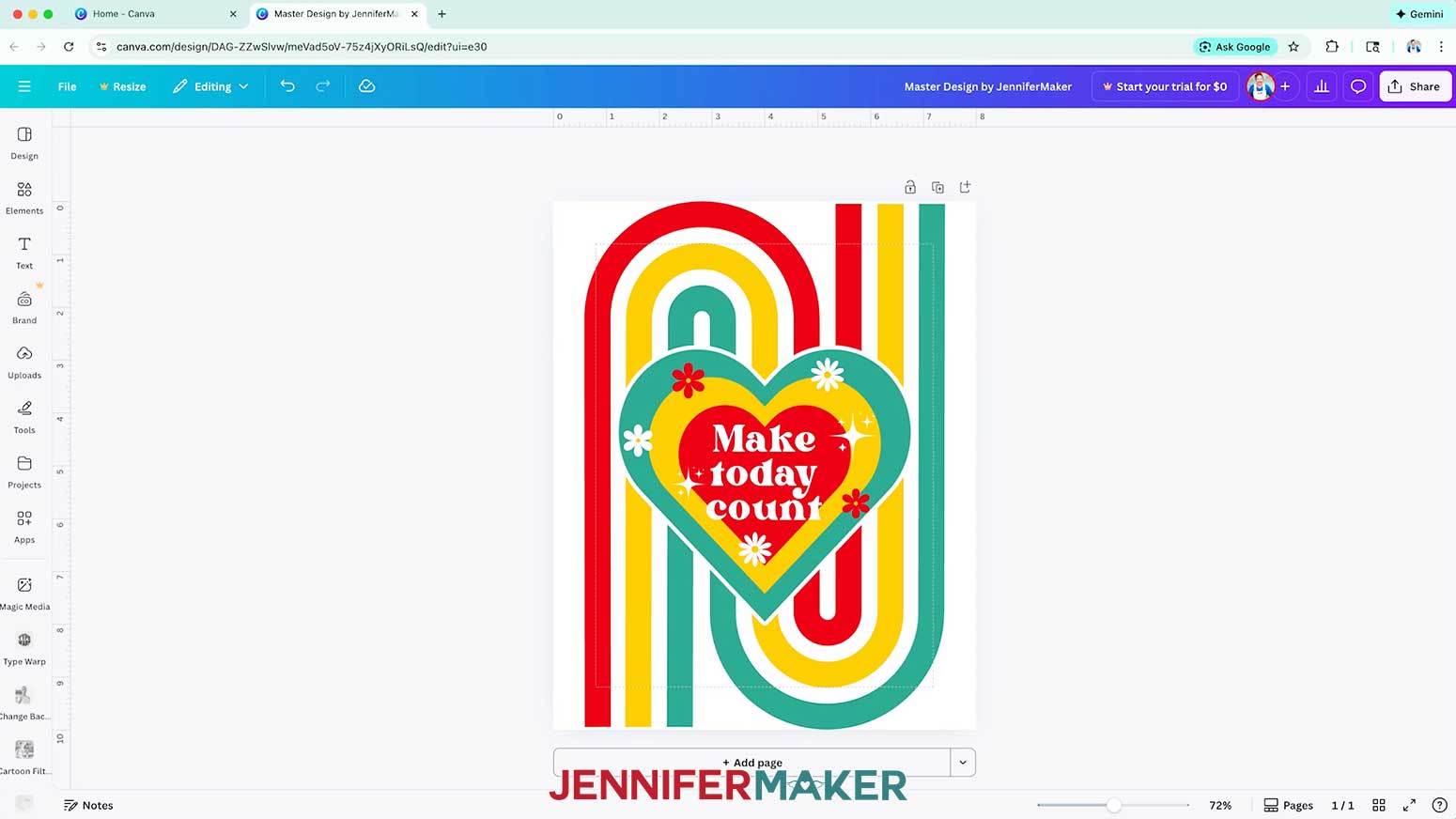 The master colorful design is complete.