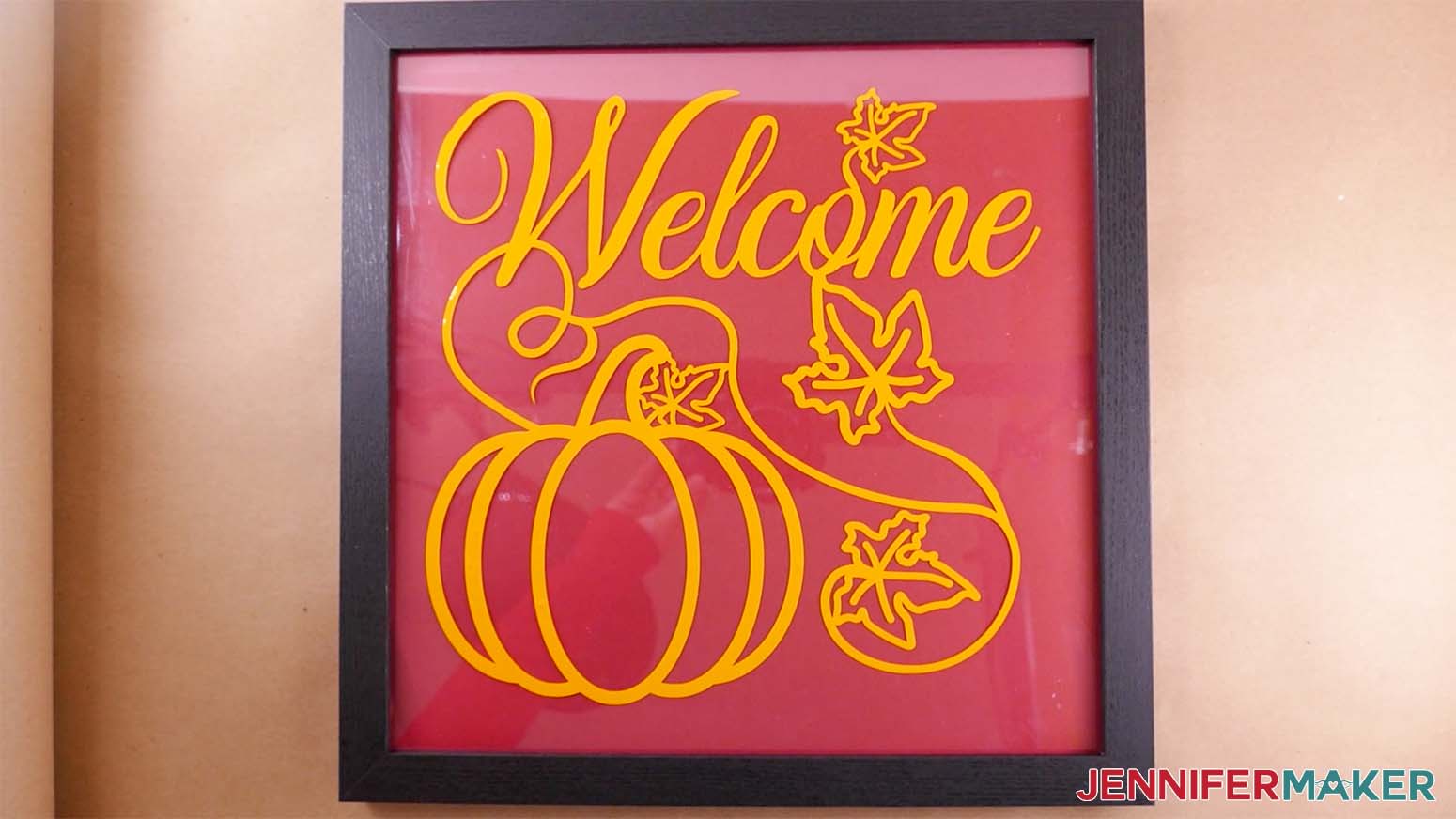 Image showing the completed adhesive vinyl welcome sign.