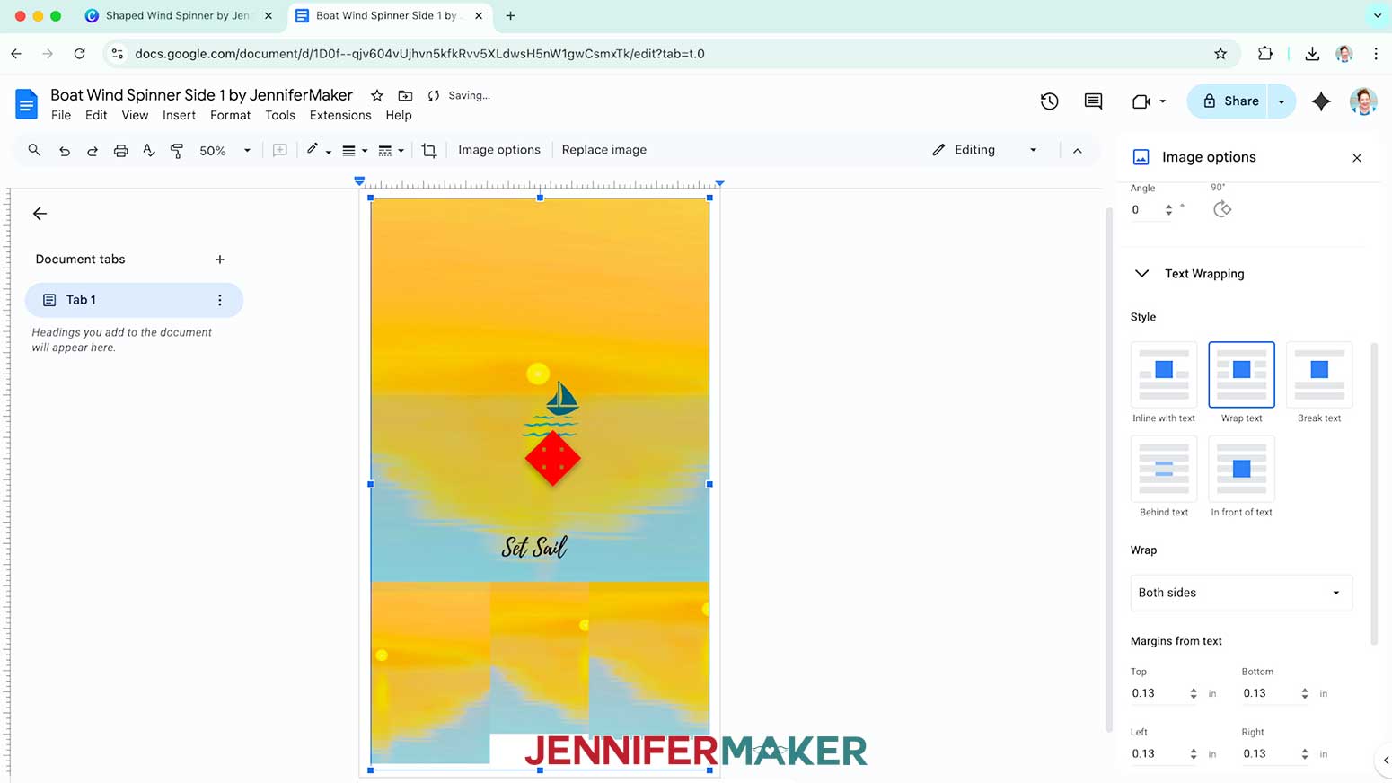 Choose Wrap Text to be able to move the image around the page.