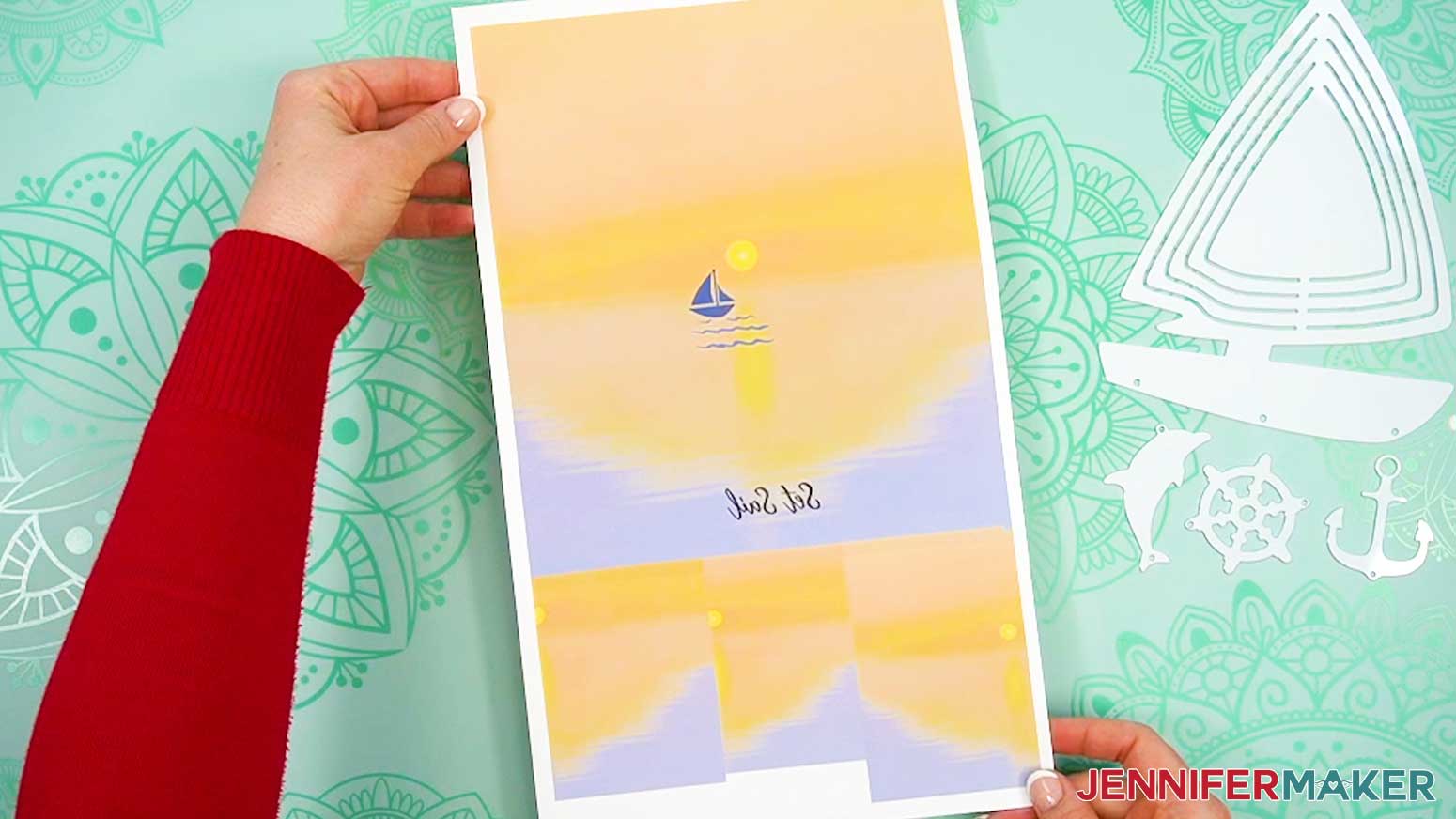 Allow the wind spinner print to dry before handling so the image isn't smeared.