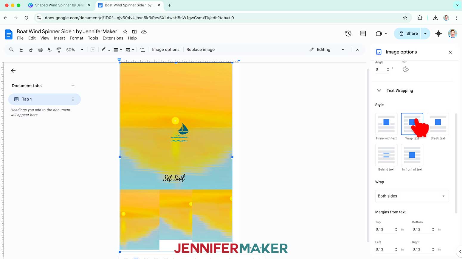 Select Wrap Text to be able to move the image around the page.