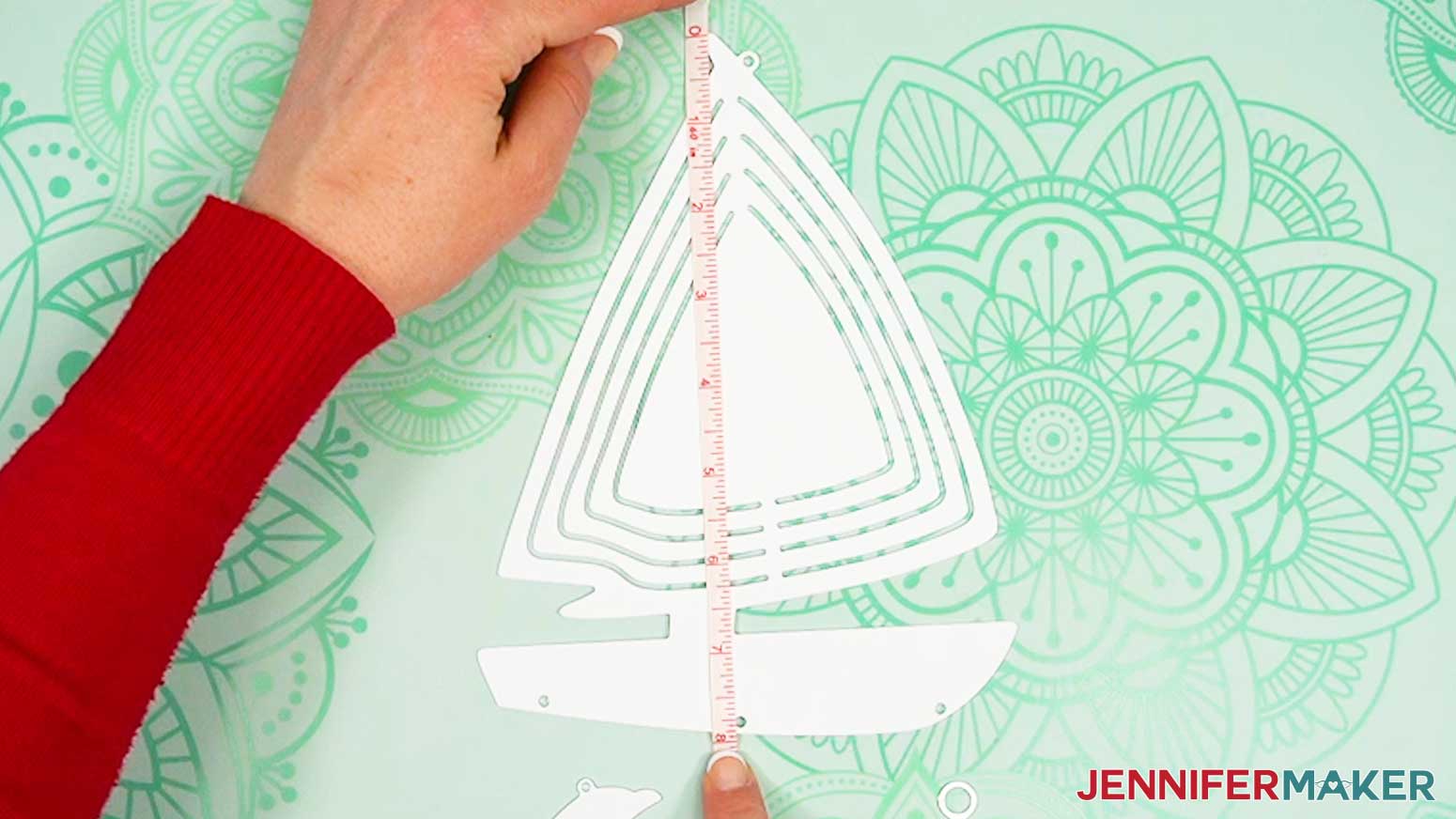 Measure the height of the shaped wind spinner.